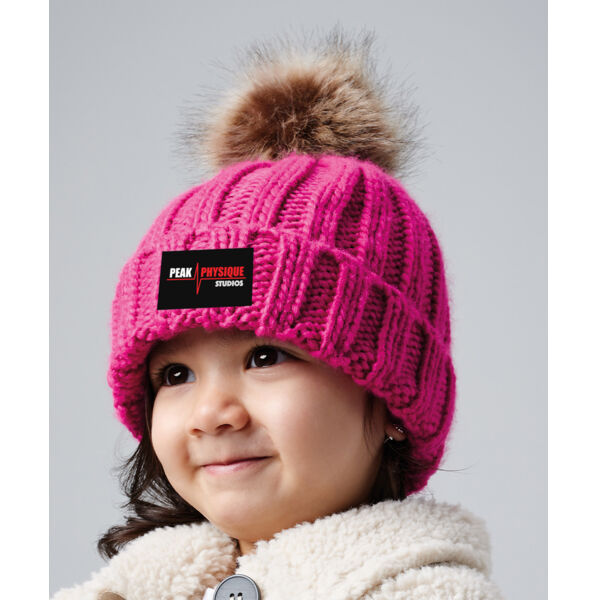 Peak Physique  - Infant Faux Fur Pom Pom Chunky Beanie Thumbnail